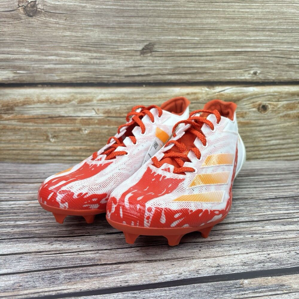 Men's Sz 11.5 adidas Adizero Electric Speed Juice Orange Football Cleats IE4424